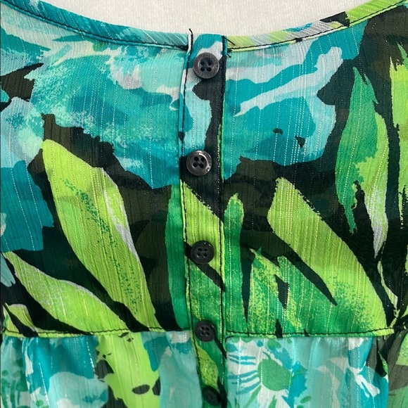 Aeropostale Blue and Green Tank Top with Criss Cross Straps - Picture 6 of 8